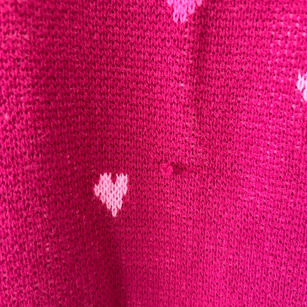 Lilly Pulitzer Elizabelle Sweater Mulberry Hearts Medium EUC - Picture 5 of 5